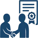 Erfolgreiche Vermittlung Illustration